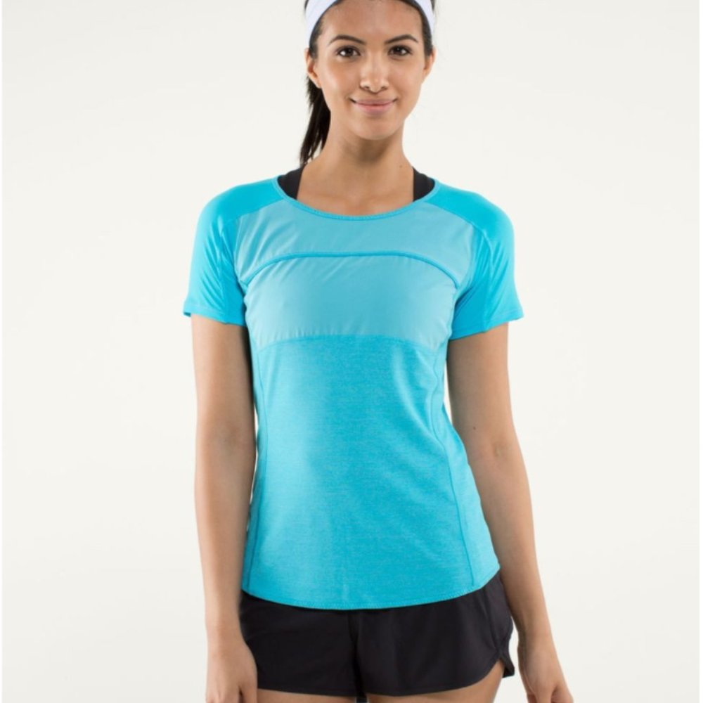 Lululemon Run: Fast Track Short Sleeve Spry Blue 6